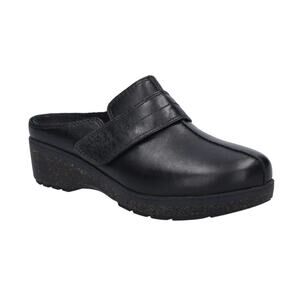 Josef Seibel Darla 10 Mules Slip-On Clogs Black Leather Size 9/9.5 US 40 EU NIB